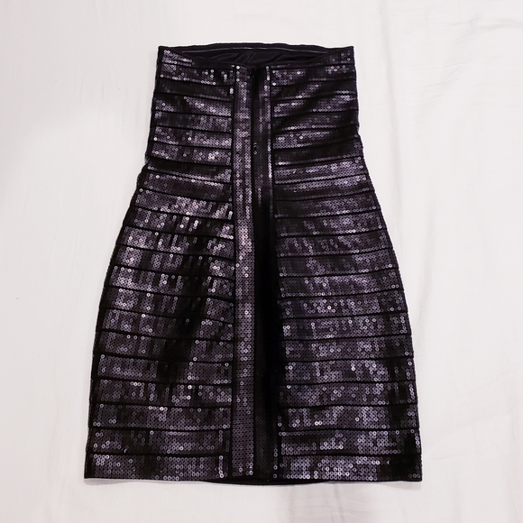 Express Black Sequined Mini Dress - Picture 2 of 2